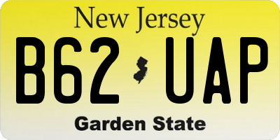 NJ license plate B62UAP