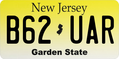 NJ license plate B62UAR