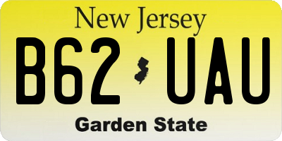 NJ license plate B62UAU