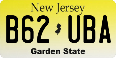NJ license plate B62UBA