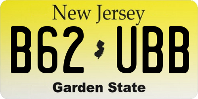 NJ license plate B62UBB