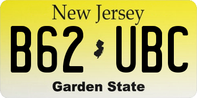 NJ license plate B62UBC