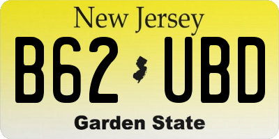 NJ license plate B62UBD