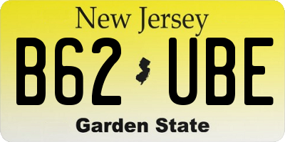 NJ license plate B62UBE