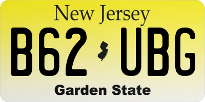 NJ license plate B62UBG