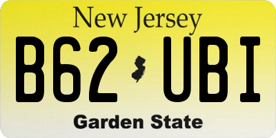 NJ license plate B62UBI