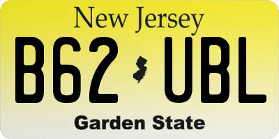 NJ license plate B62UBL