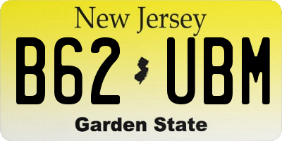 NJ license plate B62UBM