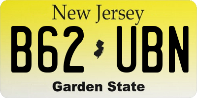 NJ license plate B62UBN