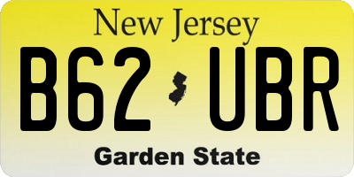 NJ license plate B62UBR