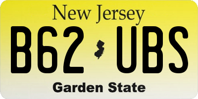 NJ license plate B62UBS