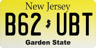 NJ license plate B62UBT