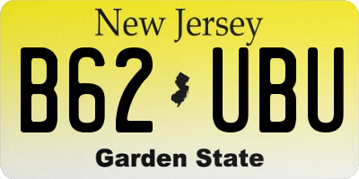 NJ license plate B62UBU