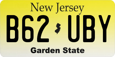 NJ license plate B62UBY