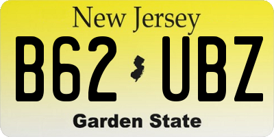 NJ license plate B62UBZ