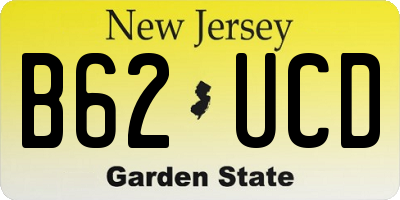 NJ license plate B62UCD