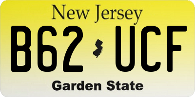 NJ license plate B62UCF
