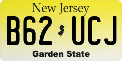 NJ license plate B62UCJ