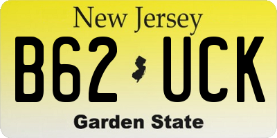 NJ license plate B62UCK