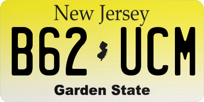 NJ license plate B62UCM