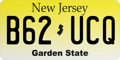 NJ license plate B62UCQ
