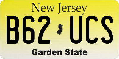 NJ license plate B62UCS