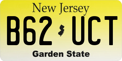 NJ license plate B62UCT