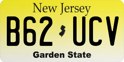 NJ license plate B62UCV