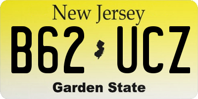 NJ license plate B62UCZ