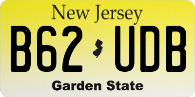NJ license plate B62UDB