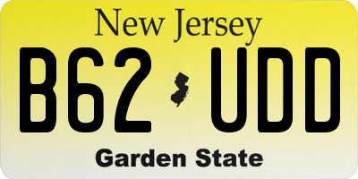 NJ license plate B62UDD