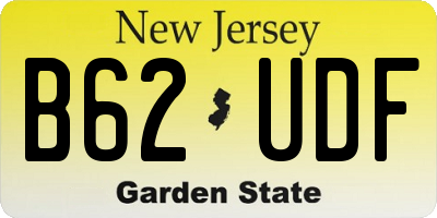 NJ license plate B62UDF