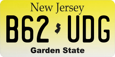 NJ license plate B62UDG