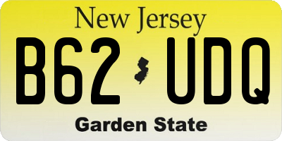 NJ license plate B62UDQ