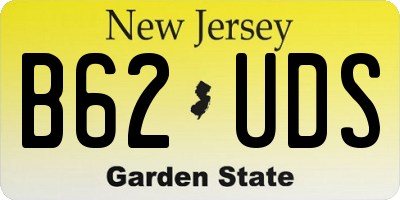 NJ license plate B62UDS
