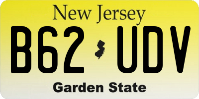 NJ license plate B62UDV
