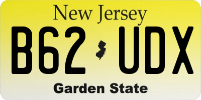 NJ license plate B62UDX