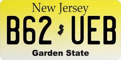 NJ license plate B62UEB