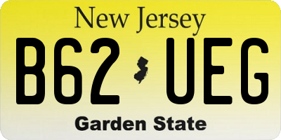 NJ license plate B62UEG