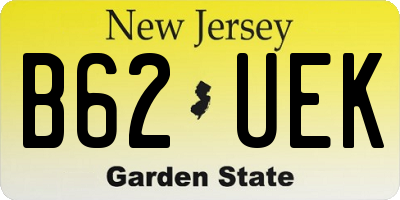 NJ license plate B62UEK