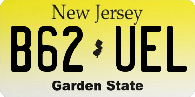 NJ license plate B62UEL