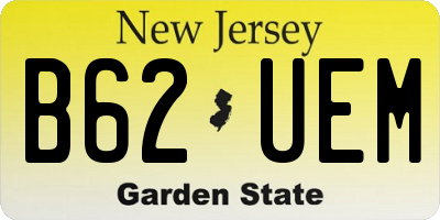 NJ license plate B62UEM
