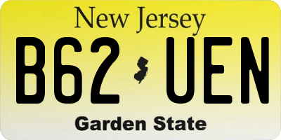 NJ license plate B62UEN