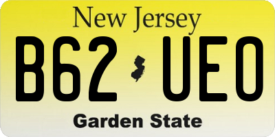 NJ license plate B62UEO