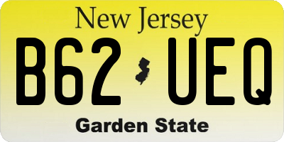 NJ license plate B62UEQ