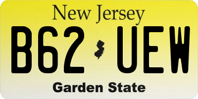 NJ license plate B62UEW