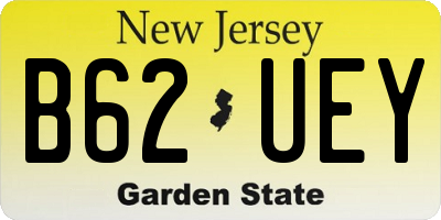 NJ license plate B62UEY