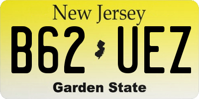 NJ license plate B62UEZ