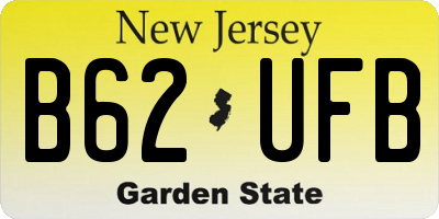 NJ license plate B62UFB