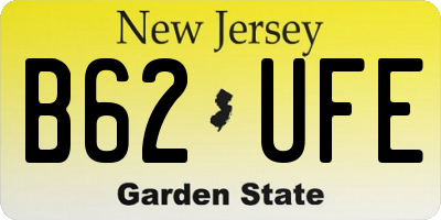 NJ license plate B62UFE